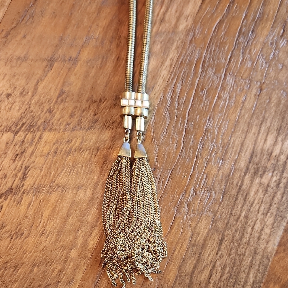 Gold Tassel Necklace